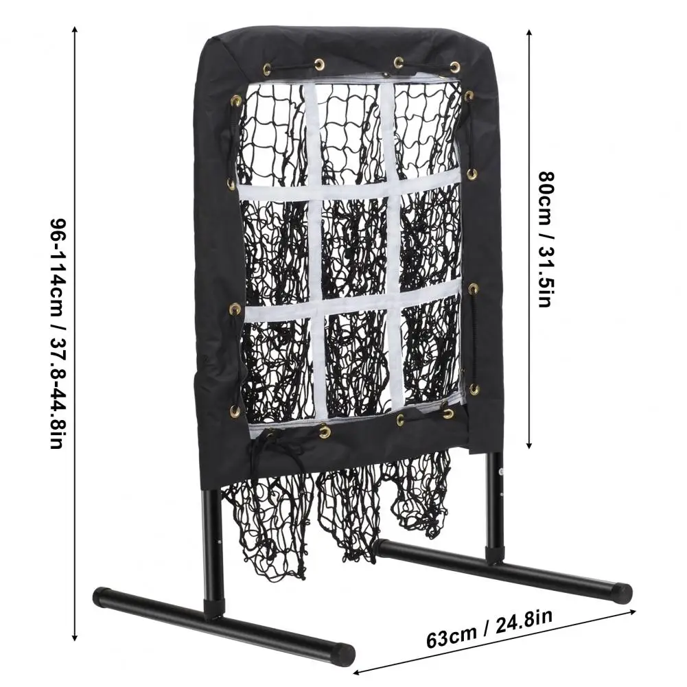 Baseball Pitching Net with Strike Zone Softball Practice Net with Ground Stakes 9 Holes Outdoor Baseball Training Net Target #6