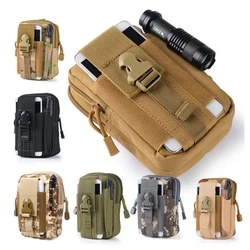 Bolsa táctica Molle para hombre, riñonera militar con bolsillo para teléfono móvil, bolsa para correr, viaje, Camping, espalda suave