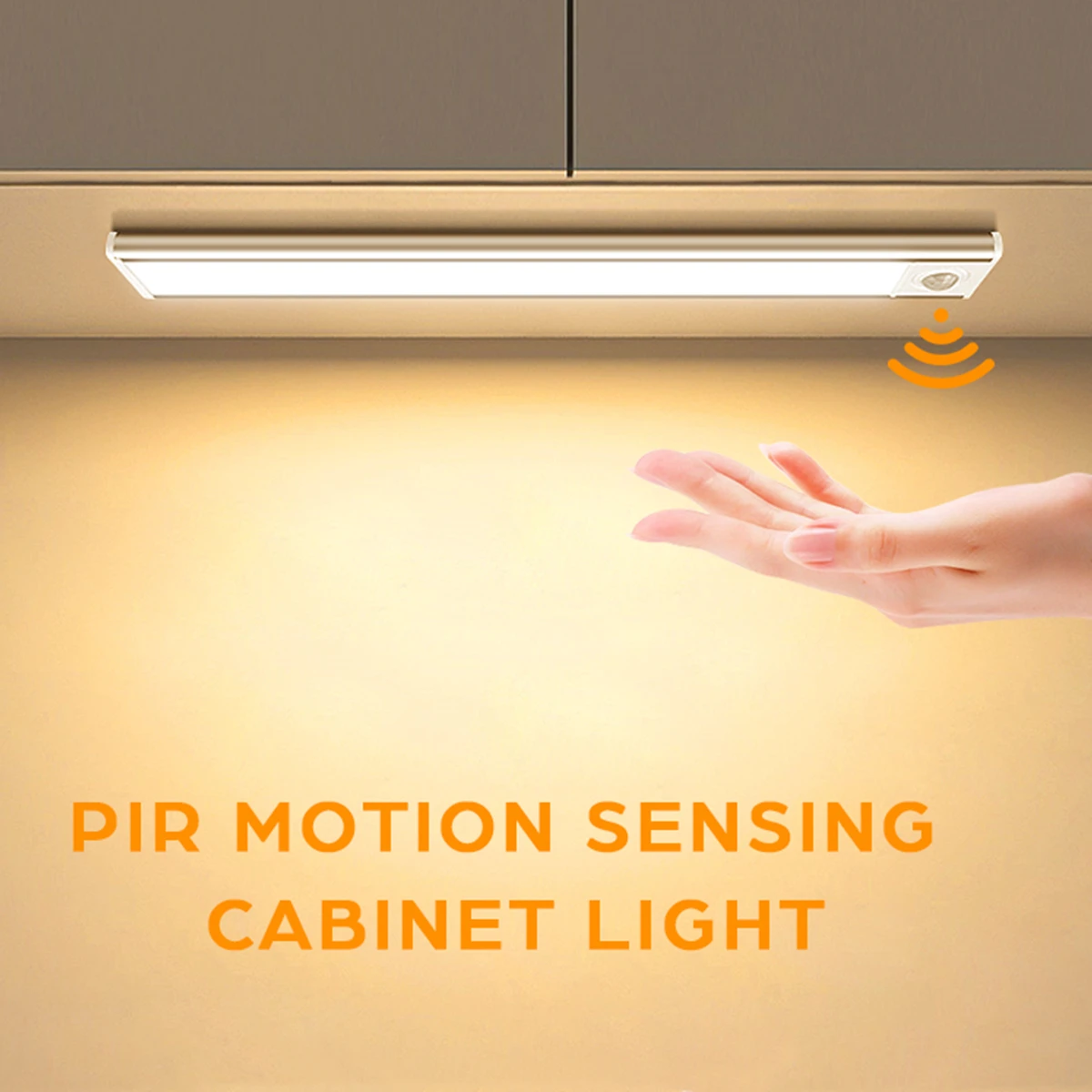 

Ultra Thin Aluminum Night Light Motion Sensor 3 Color Changeable USB Rechargeable Lamp LED Light For Kitchen Cabinet Wardrobe