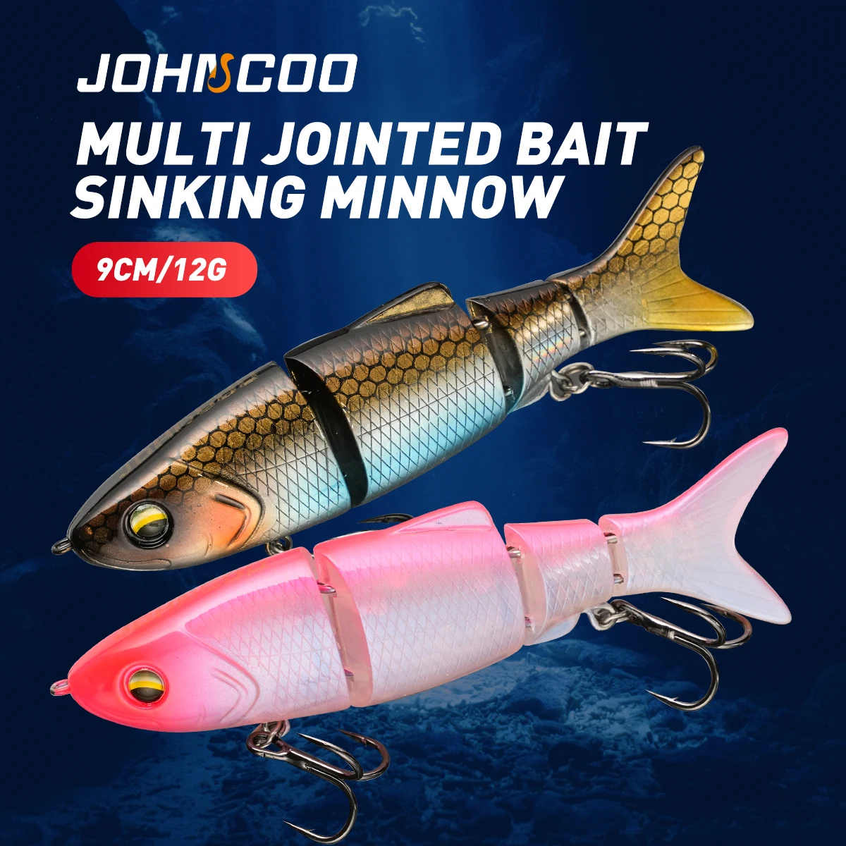 Multi Section Lure Crankbaits 9cm 12g Artificial Bait Bass Hard Fishing Lure Slowing Sinking Suit for Fishing Carp Tackle