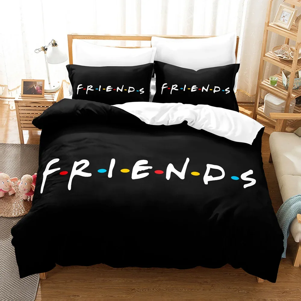 Friends TV Movie Bedding Set copripiumino Set federa singola doppia doppia Full Queen King Size per la decorazione della camera da letto (senza