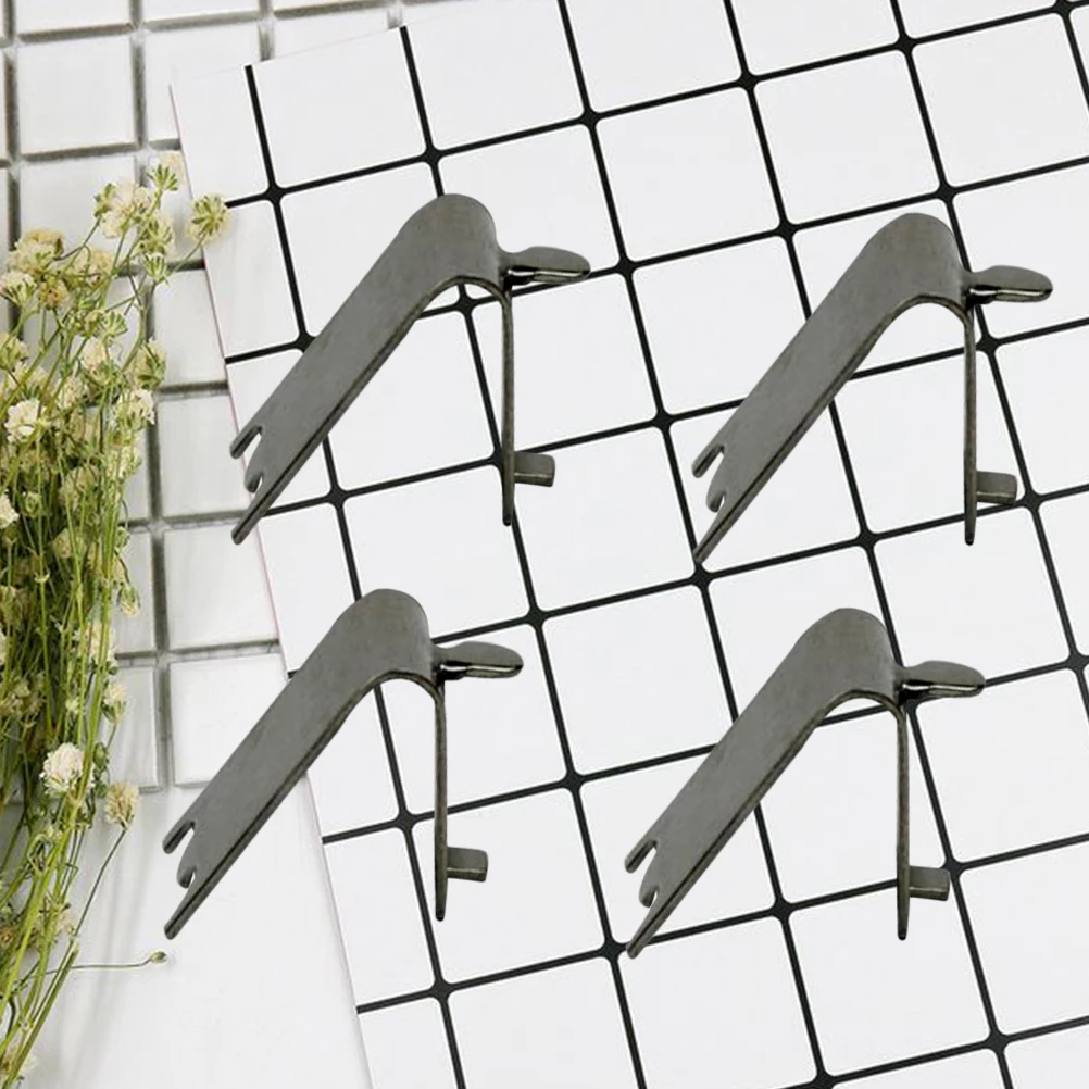 

4pc Stainless Steel Shelf Clips Heavy Duty Freezer Support Refrigerator Brackets Easy Install Suitable Most Families Long