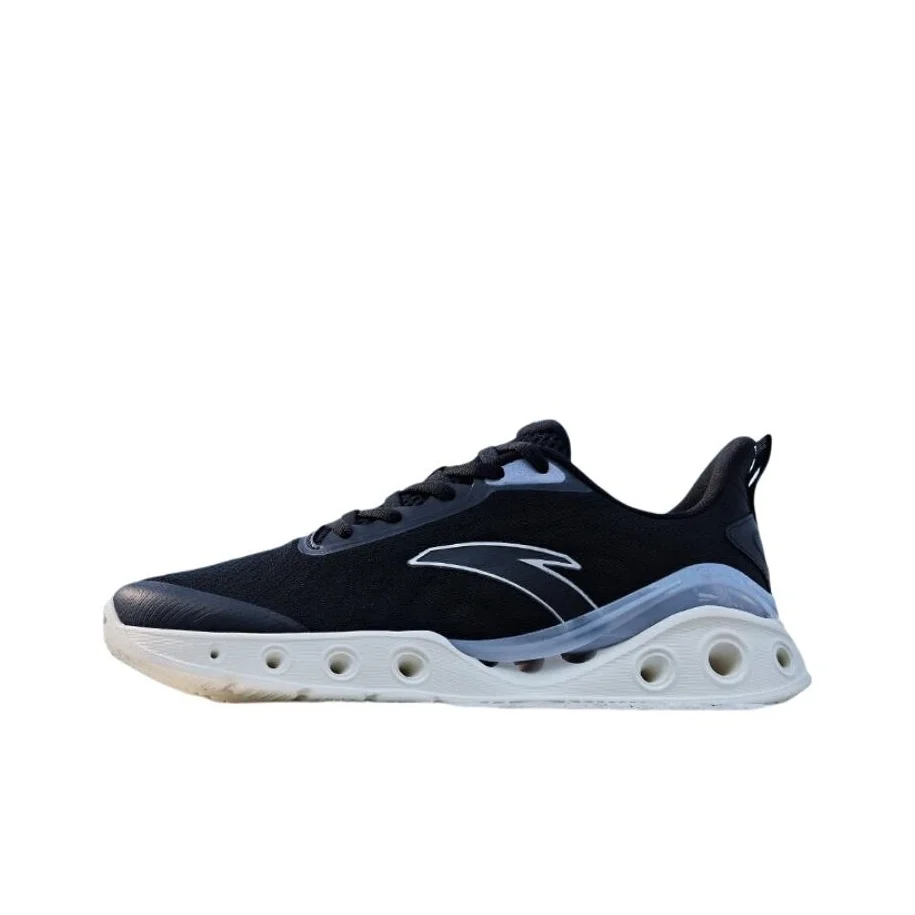 Anta Cushioning Slip Resistant Low top Running Shoes Women's Black White 122325520-6