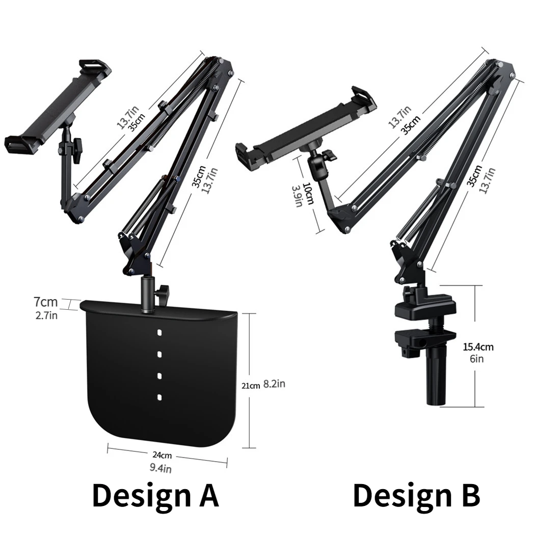 Imagem -06 - Suporte de Telefone Celular Dobrável Suporte para Tablet para Cama Sofá Mesa 360 ° Giratório Braçadeira de Metal Montagem para Ipad Air Pro 4.712.9 Dispositivos