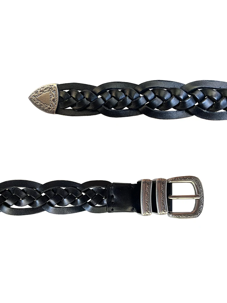 smoid-vintage-woven-leather-belt-unisex-heavy-metal-buckle-clean-fit-top-layer-cowhide-versatile-fashionable-waist-belt