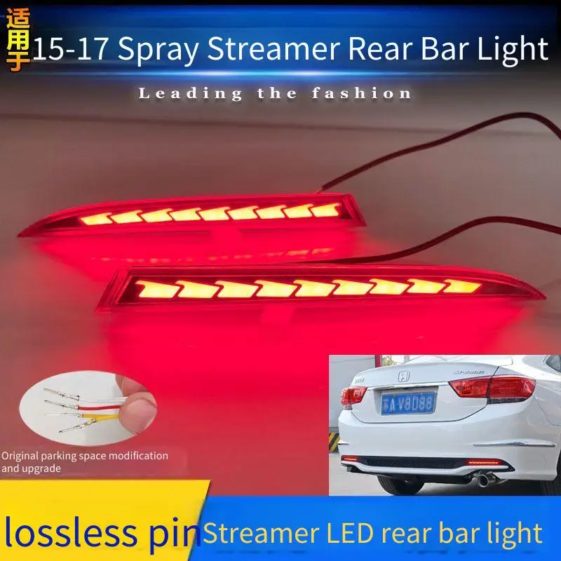 

1 пара автомобильных светодиодных отражателей бампера для Honda 2015 2016 2017 Spirior, задний фонарь, противотуманные фары, указатель поворота, стоп-сигнал