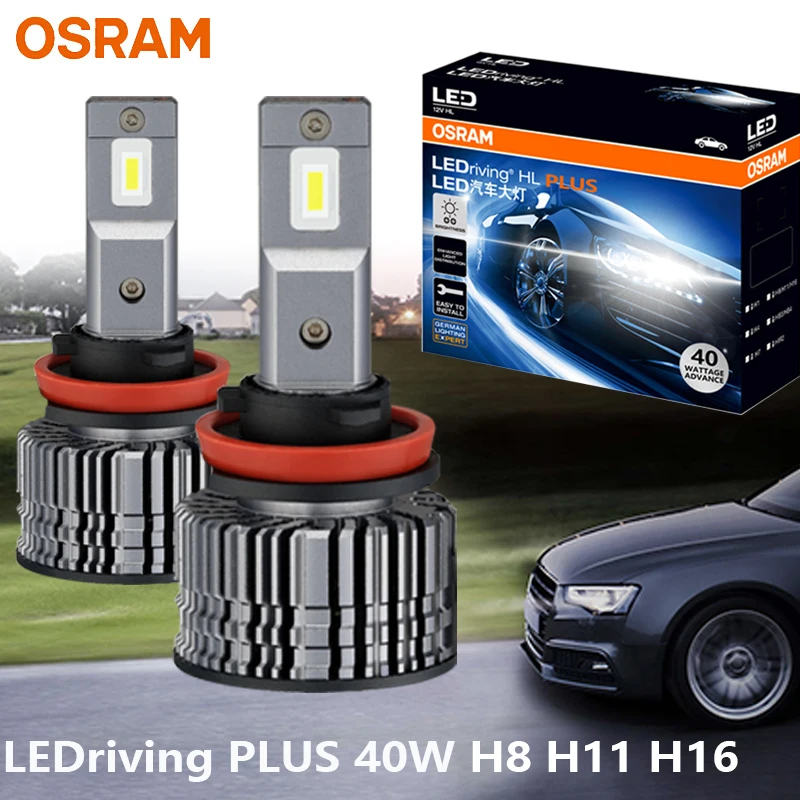 

OSRAM LED H8 H11 H16 LEDriving CF2.0 Plus Car Headlight 80W 12V Bright 6000K White High Low Beam Upgarde Fog Lamps E6211CW,Pair