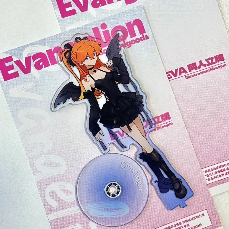 2 stücke Eva Asuka Acryl Ornamente Spielzeug EVANGELION Stehenden Zeichen Drehbare Anime Peripheriegeräte Figur Stehen Desktop Modell Platte Geschenk