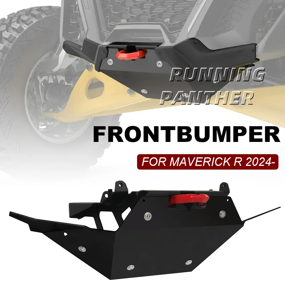 

Motorcycle UTV Dune Front Bumper Brush Guard Stainless steel and aluminum Liquid Titanium For Can-Am Maverick R 2024 2025