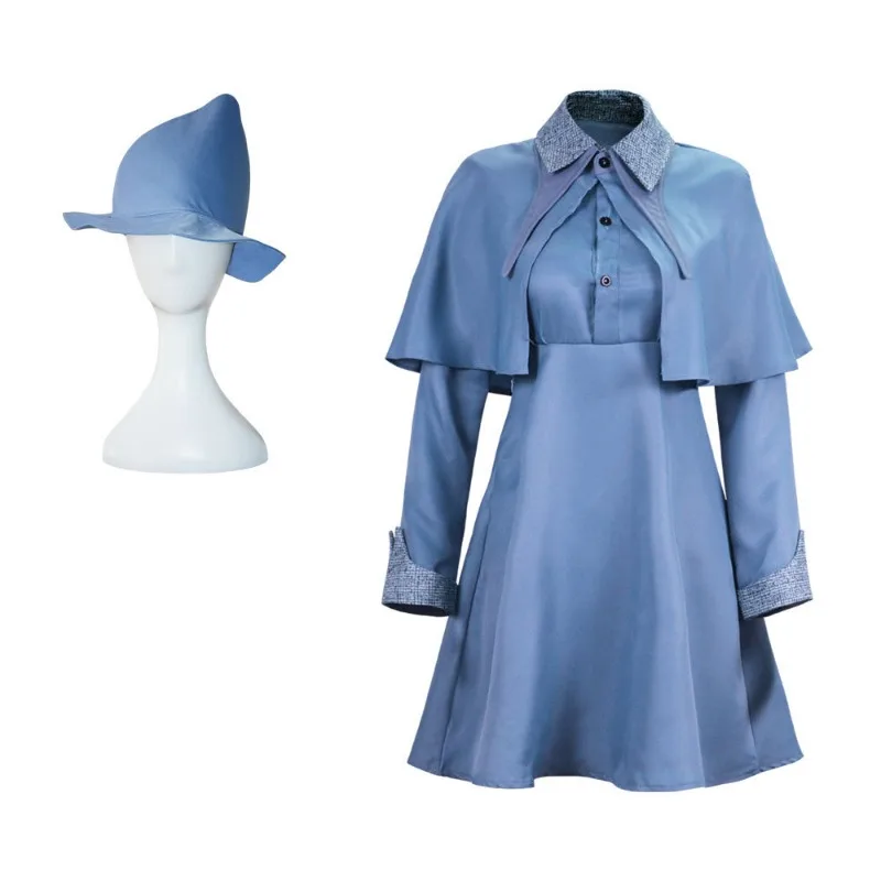 New Wizard School Witch Fleur Isabelle Delacour Beauxbaton Magic Cosplay Costumes Hat Women School Uniform Clothes Cap Halloween