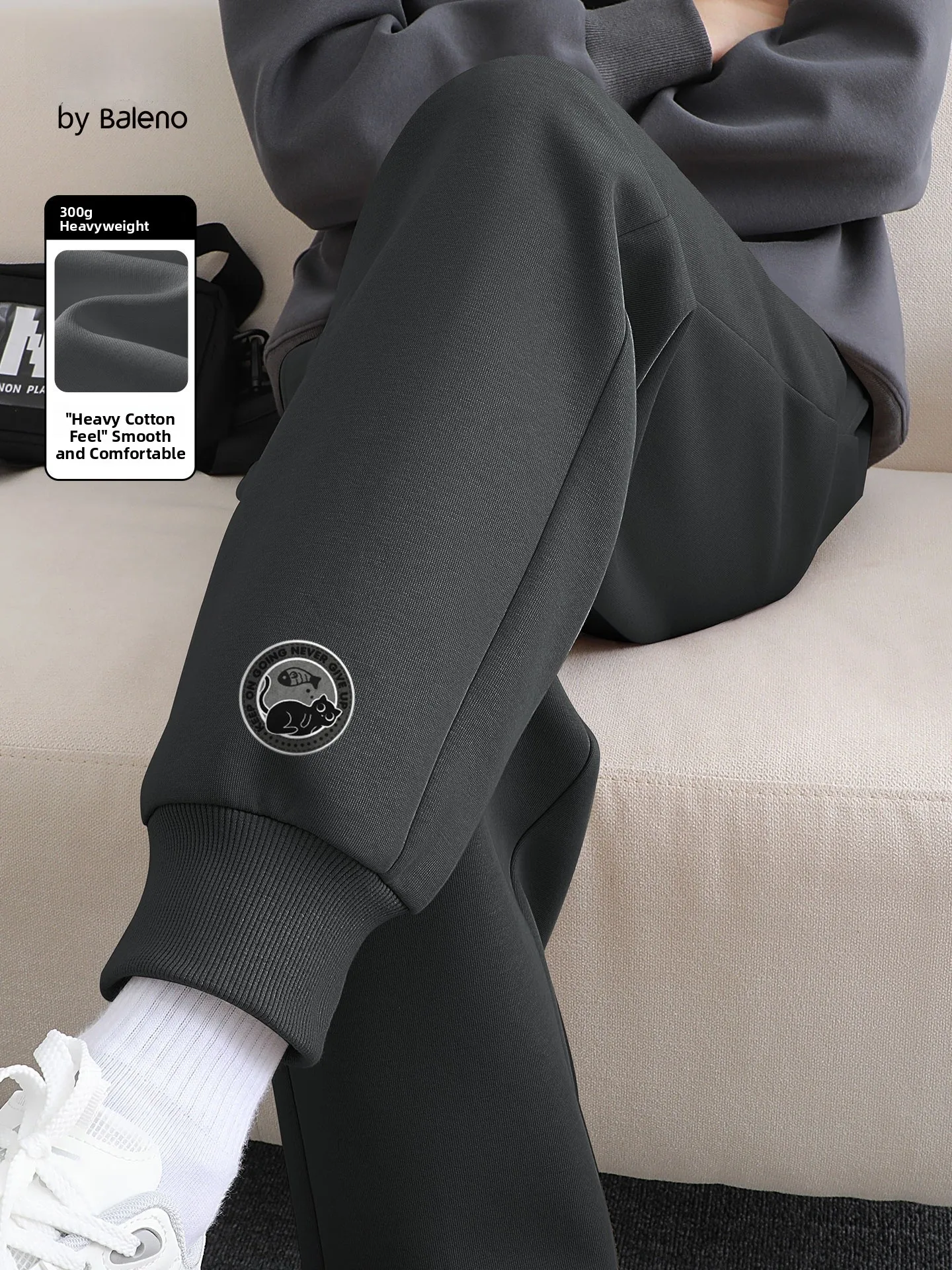 

Мужские повседневные спортивные брюки Bal для тренировок, весенние, утепленные, свободного кроя, молодежные, с эластичным поясом