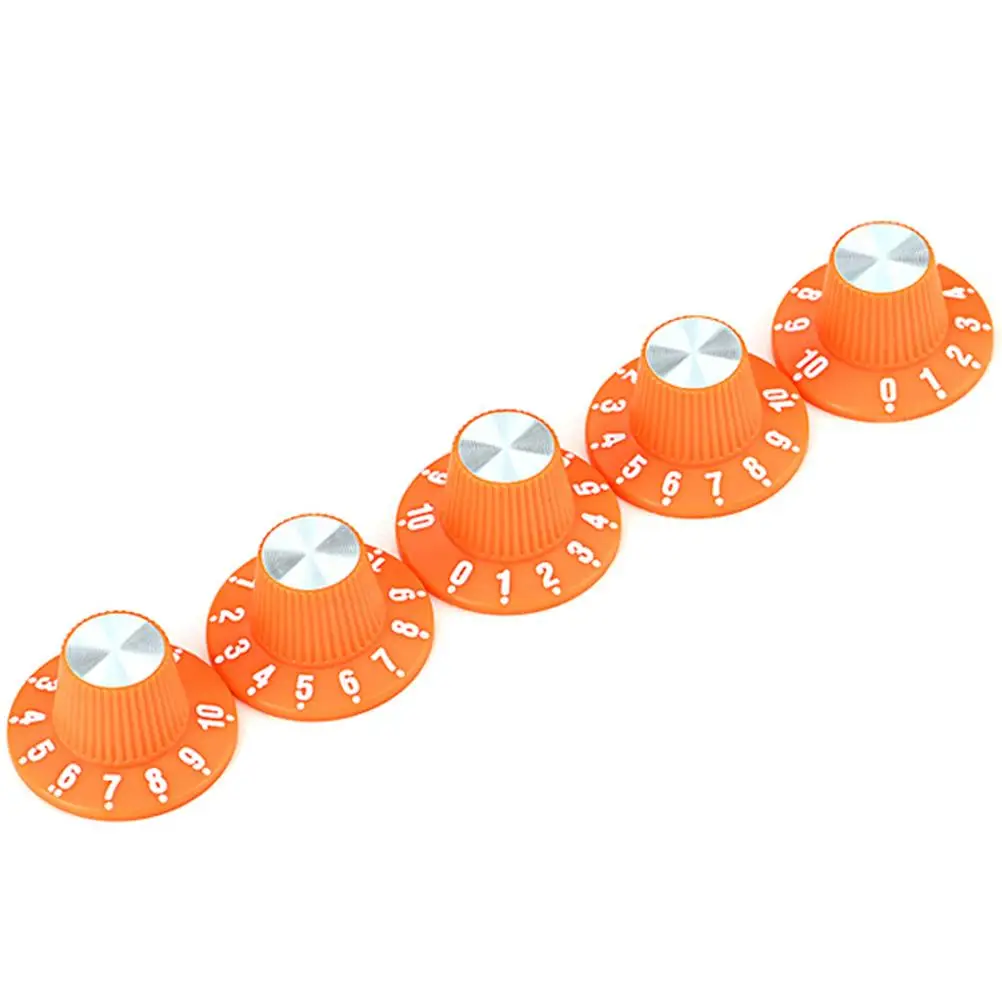 

5Pcs Guitar Volume Knobs Electric Guitar Accessories Durable AntiCorrosive Plastic Caps ToneButtons