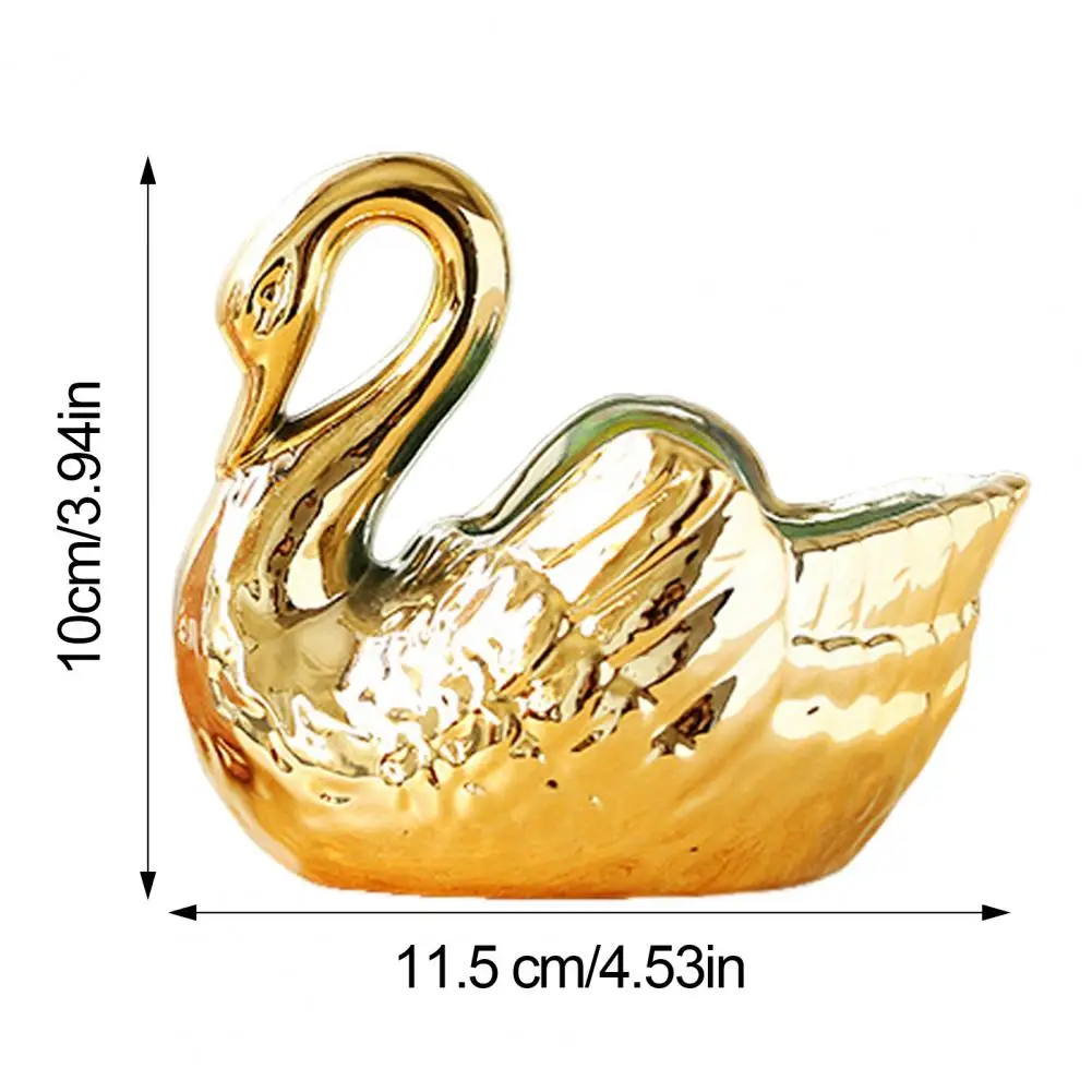 Adorno de cisne multiusos, elegante portavelas de cisne, adorno de cerámica multiusos para plantas hidropónicas, suculentas de escritorio