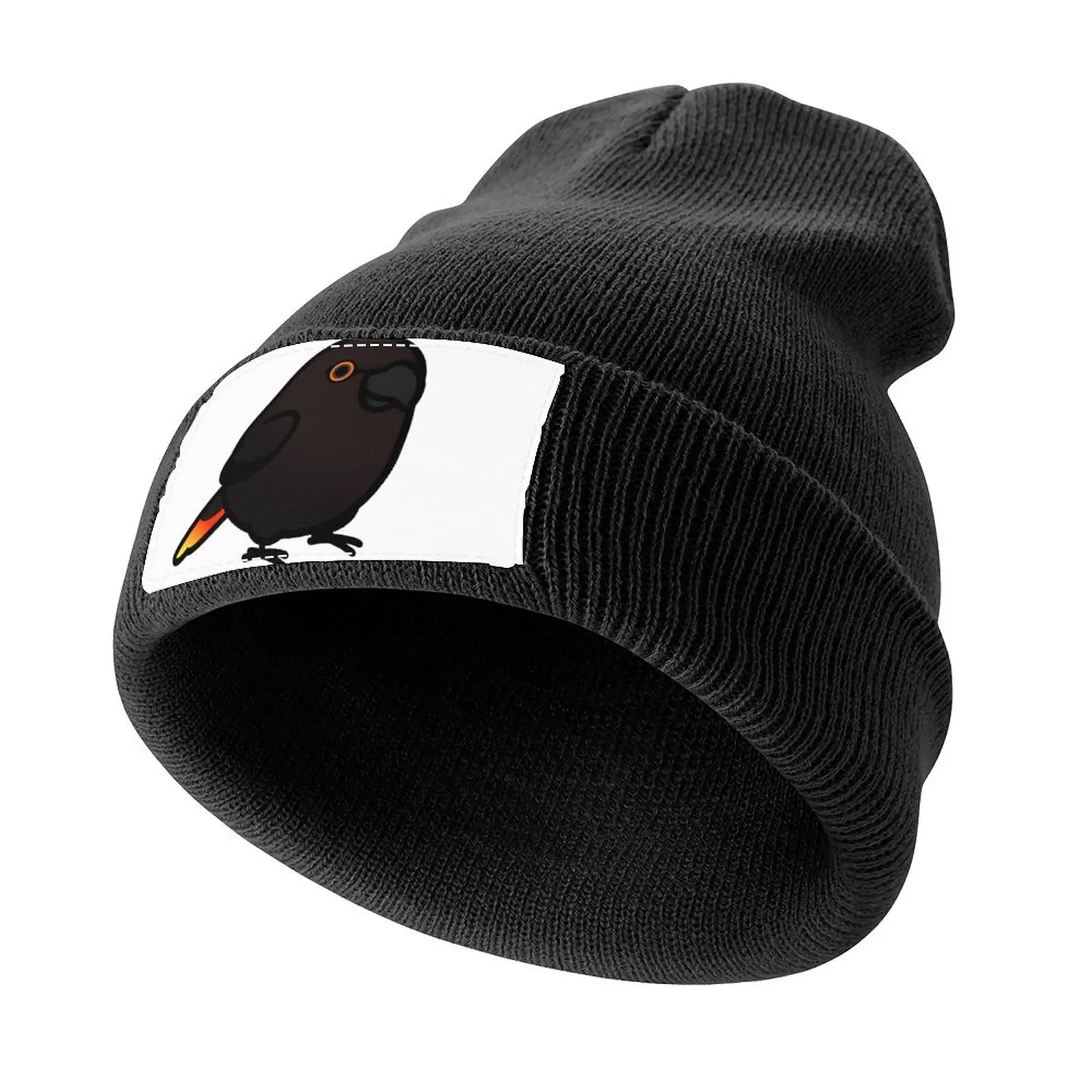 Chubby Black Lory Lorikeet Knitted Cap Snap Back Hat Cosplay Sunhat Men's Luxury Women's