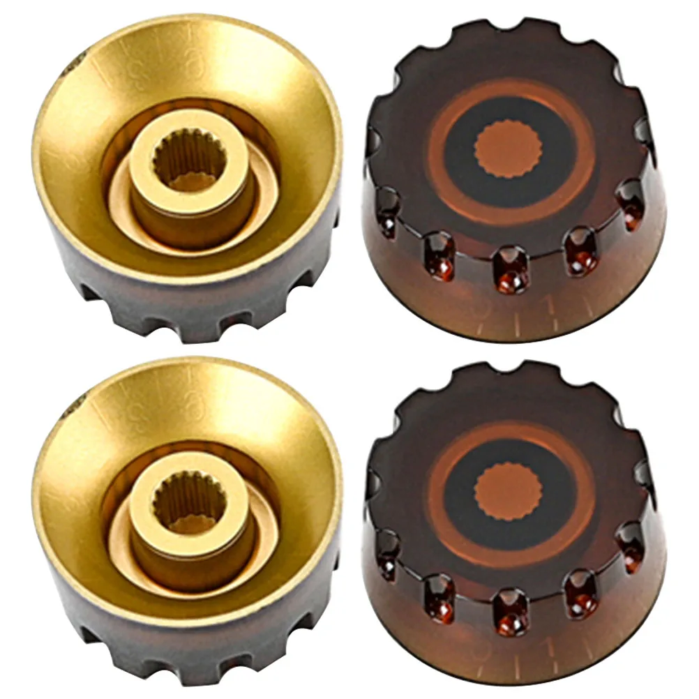

4pcs Guitar Volume Knobs Plastic Control Electric Replacement Potentiometer Caps Tuning Tone Buttons Accessories Durable