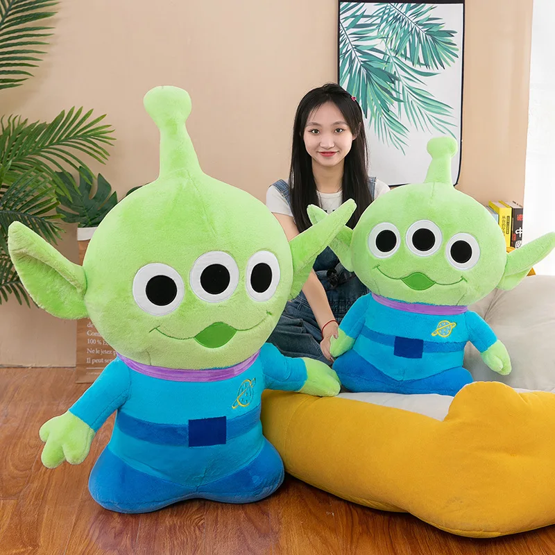Urocza pluszowa zabawka kosmita z kreskówki, potwór z trzema oczami, wypchana lalka, poduszka, prezent urodzinowy/świąteczny dla dzieci, miękki potwór Sullivan