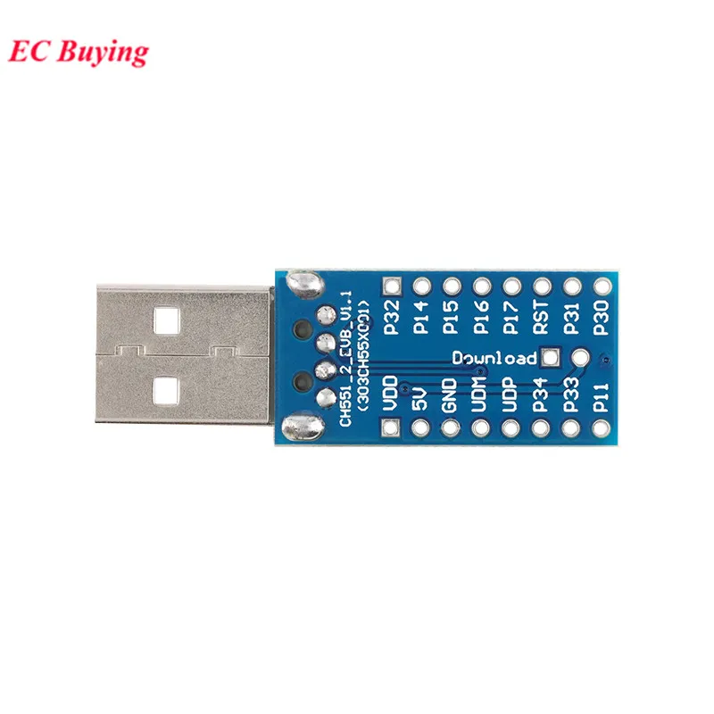 1-10 Uds CH551 CH552 Placa de desarrollo de núcleo USB 51 módulo de aprendizaje de sistema de un solo Chip CH573F CH582F CH582M CH552T 2,4G Ble