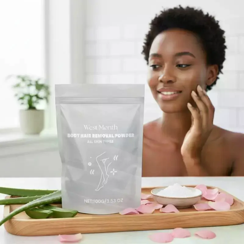 

100g Body Hair Removal Powder Gentle Depilatory Cream Activator for Legs Bikini Line Rose Formula No Residue