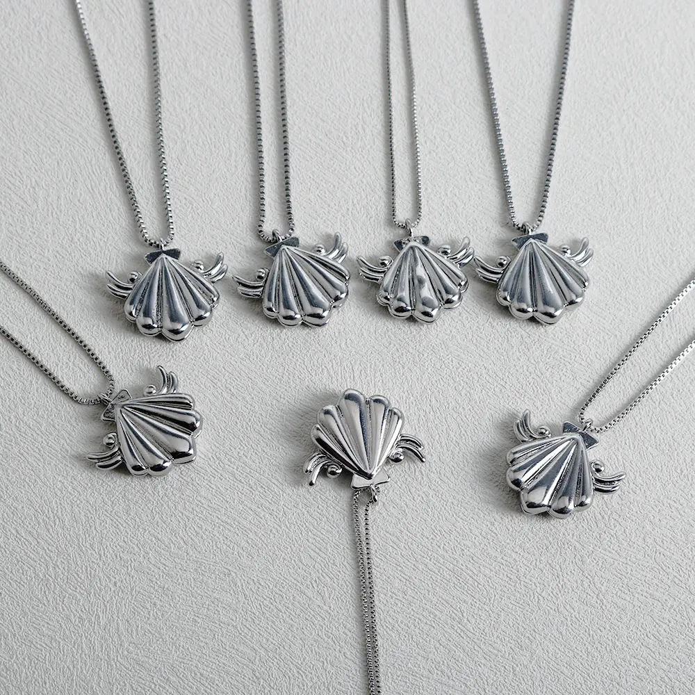 Anime The Legend Of Mermaid Theme Necklace Unisex Openable Seashell Pendant Jewelry Accessories for Men Women Chain Fans Gifts