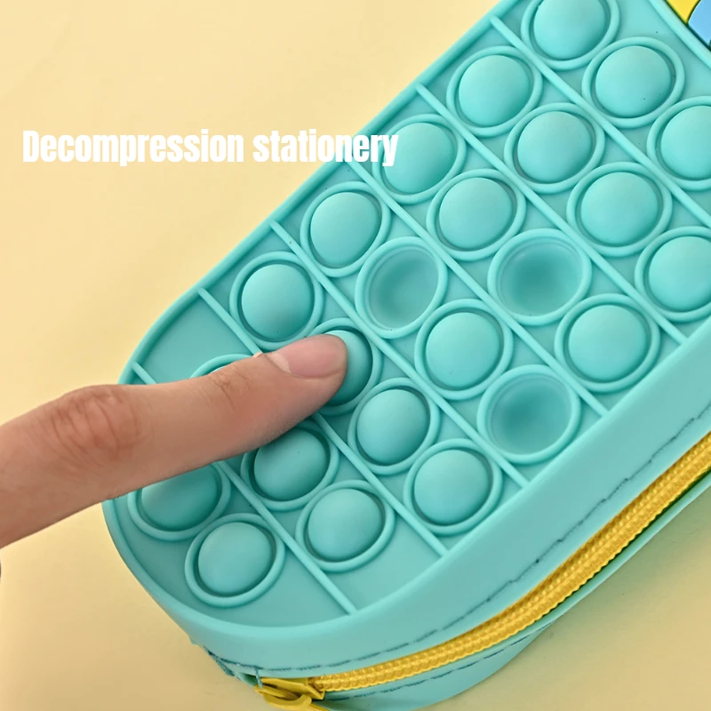 

1PC Cute Cartoon Creative Stationery Box School Stationery Storage Bag Puzzle Game Decompression Pen Bag Suitable for Children