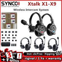 Synco Xtalk X5 Wireless Intercom Communication Headset Full-Duplex Remote Ear Headphone Microphone for Filmmaking