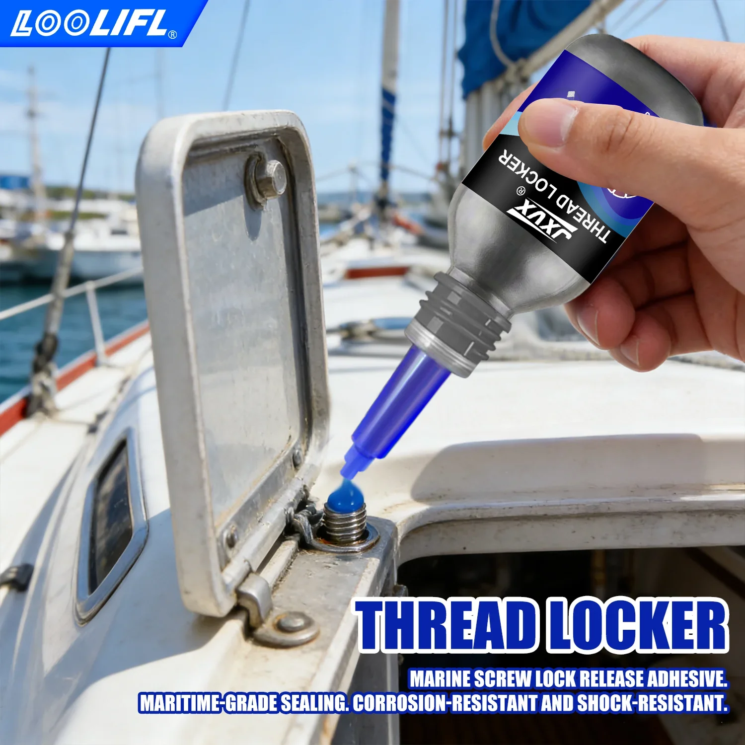 Quickly Cured Universal Threadlocker,Anaerobic Sealant Blue Medium Strength,Impact-Resistant, Anti-Loosening, Anti-Slip.
