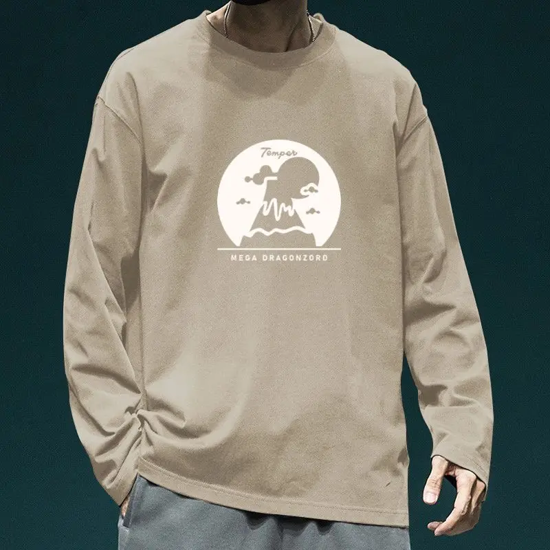 2024 Lente En Herfst Heren Nieuwe Splicing Pullovers Met O-hals Bedrukt Brief Mode Losse Minimalistische Casual Tops Met Lange Mouwen