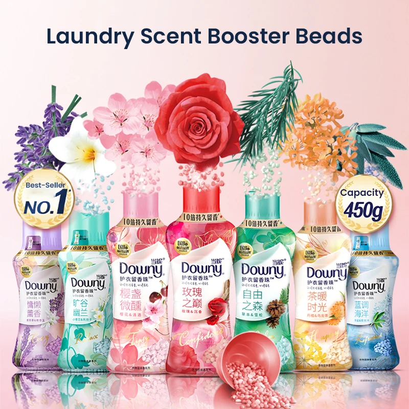 

Downy Laundry Scent Booster Beads Clothes Perfume Softener 450g Natural Semll Long Lasting Scent Sakura Forest Rose Grass Woods