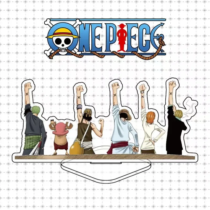 Anime Een Stuk Luffy Zoro Chopper Tweedimensionale Randapparatuur Cartoon Mini Tafelblad Auto Acryl Decoratie Stand Ornament Gift