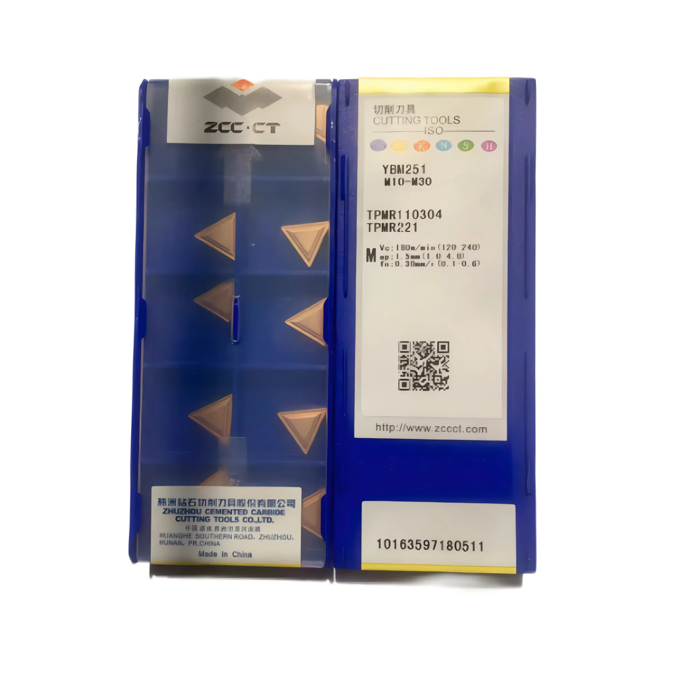 

ZCC CT 100% оригинальная карбидная фрезерная вставка TPMR 110308 YBM25 10 шт.