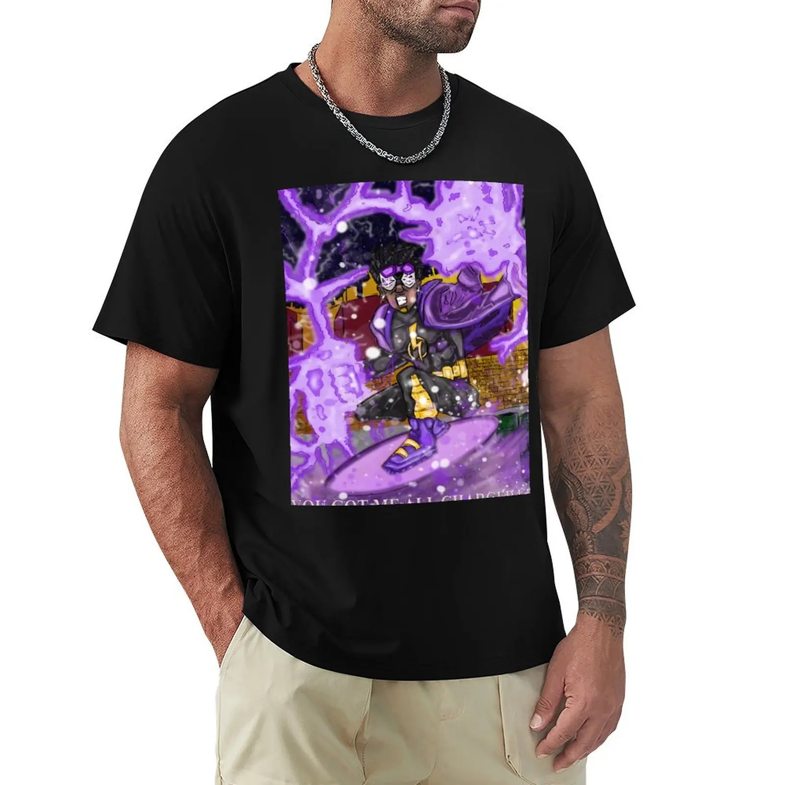 Static Shock by Justin Dawes T-Shirt Moisture Control Sports Tee