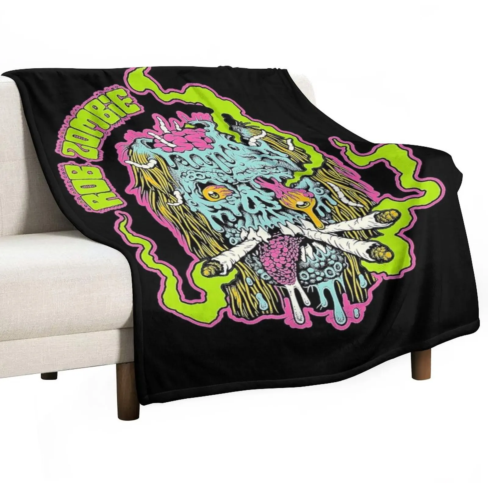 

Rob Zombie – Smoke Your Grass Throw Blanket Giant Sofa warm for winter Blankets