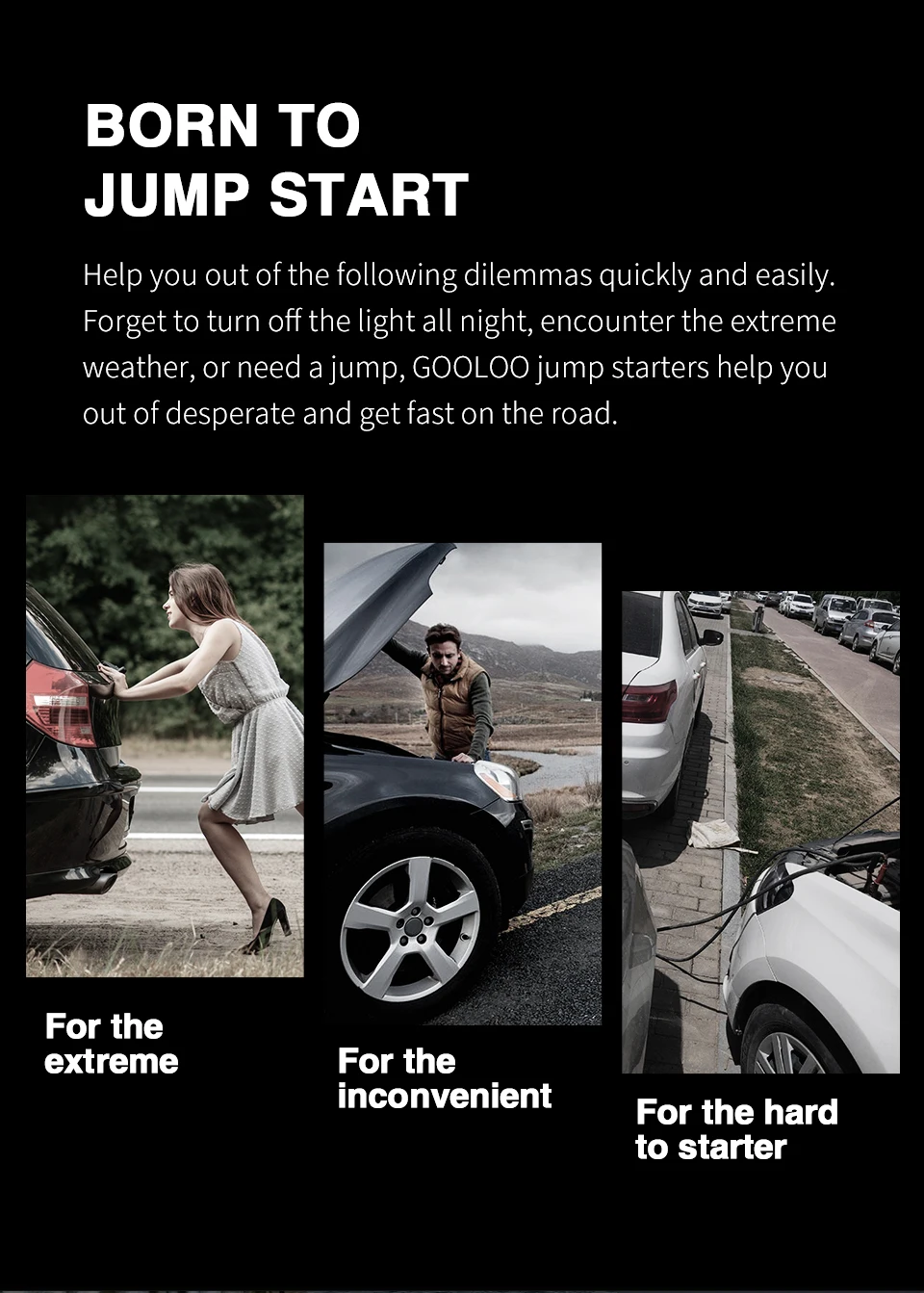 GOOLOO 4000A Start Power Bank 20000mAh Jump Starter Car Booster External Battery 12V Starting Device for Petrol Diesel Powerbank