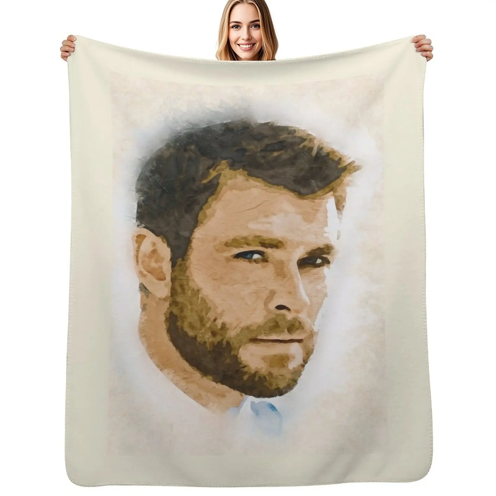 A Tribute to CHRIS HEMSWORTH Throw Blanket Color Fast Cozy Throw Blanket