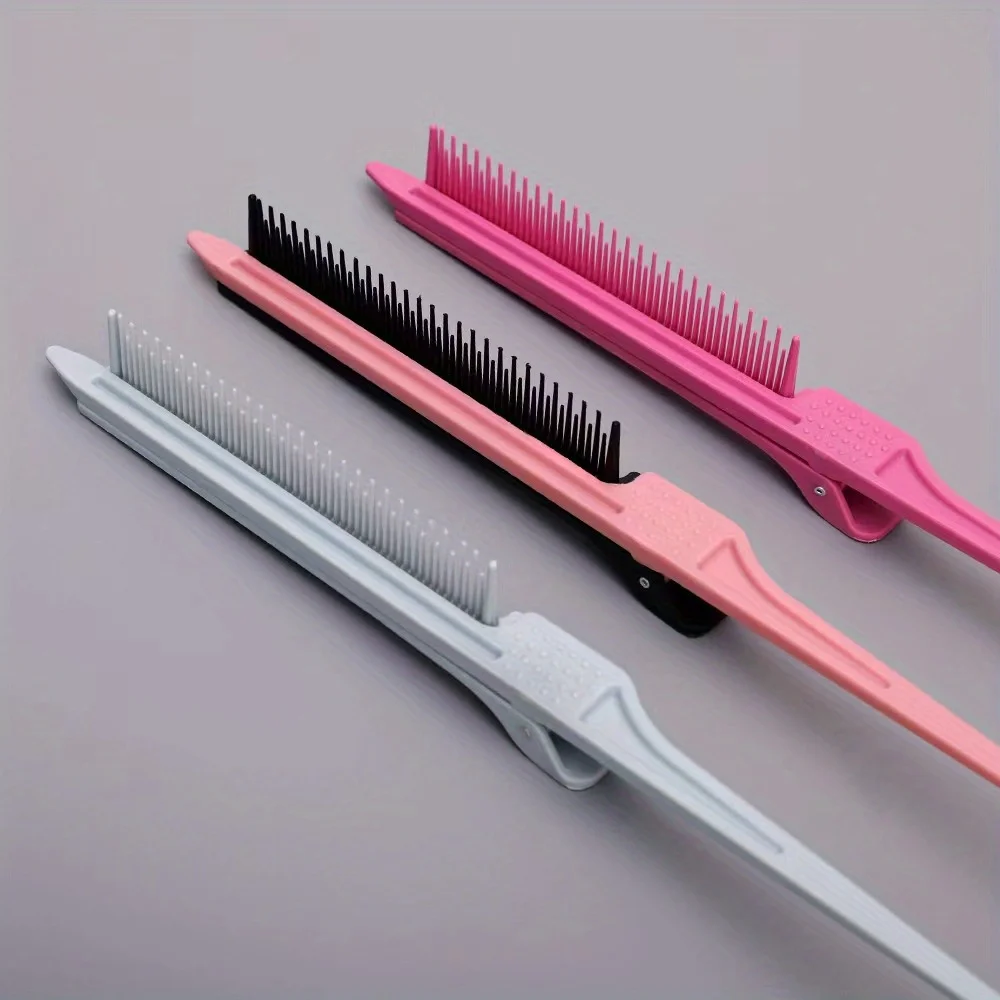 1pc Professional Salon Hairdressing Comb Black Multifunctional Highlight Clip Comb For Hair Styling Antistatic Combs