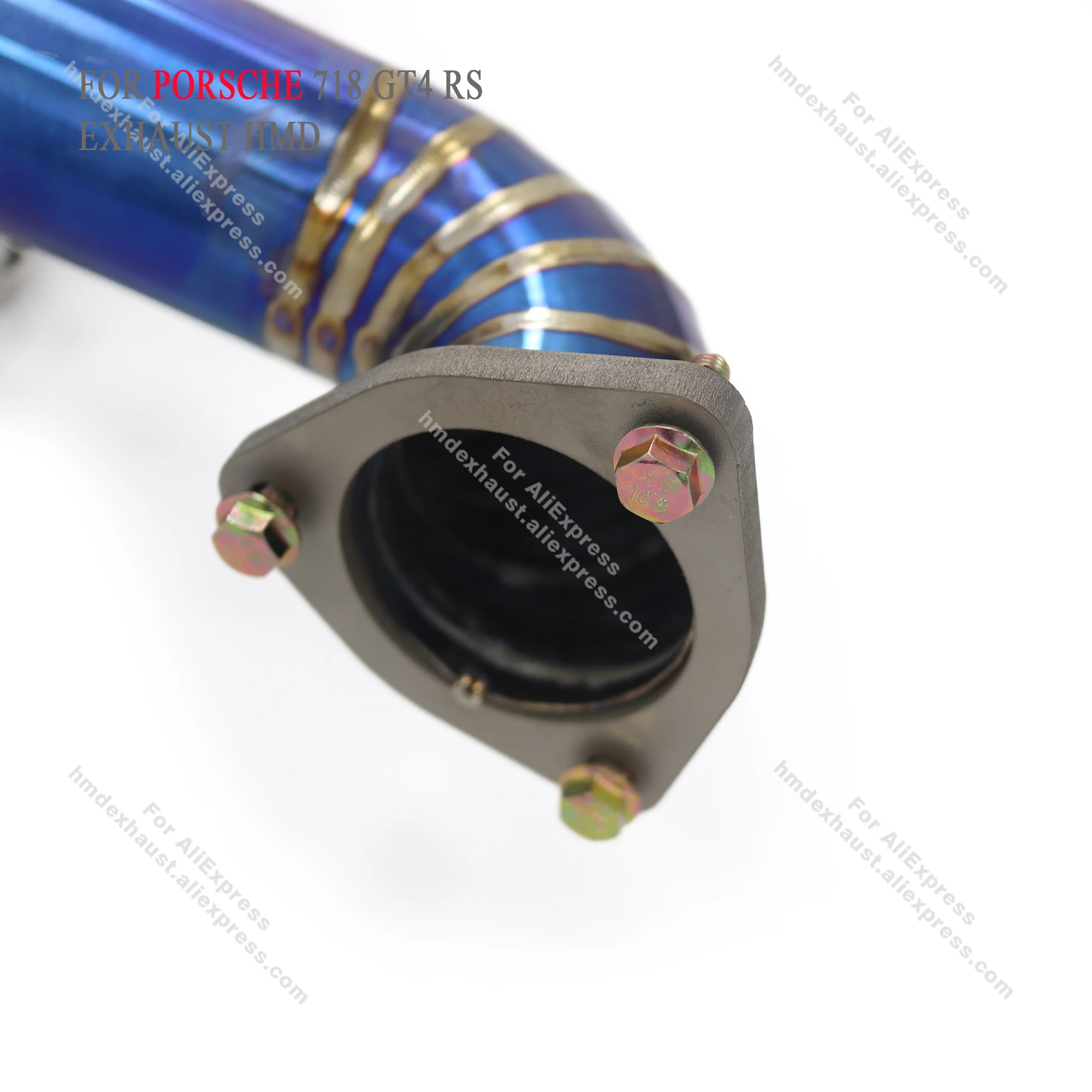 

High Quality Catback For Porsche 718 GT4 RS 4.0L Titanium Alloy Exhaust System Vacuum Valve Muffler Tips Downpipe HMD