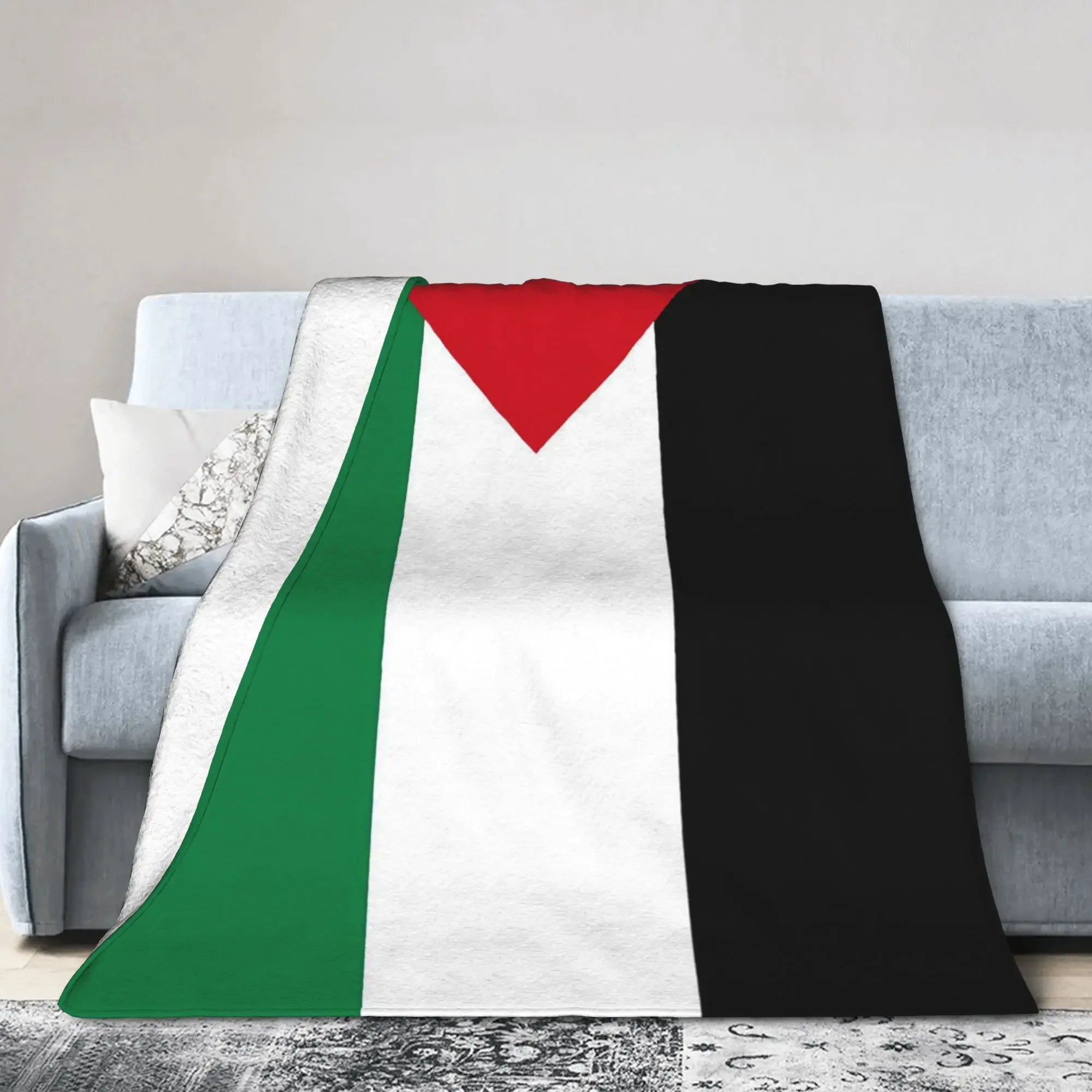 

Super Warm Classic Palestinian Keffiyeh Print Flannel Throw Blanket for Couch Chair Sofa or Bed Perfect Home Textile