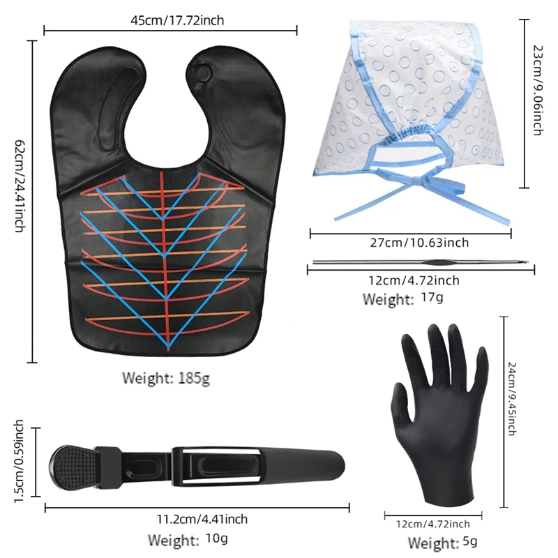 염색 염색 키트, 헤어 틴팅 볼, 헤어 교반기, 염색 브러시, 귀 커버, 머리핀, 헤어 컬러링 케이프, 16 개
