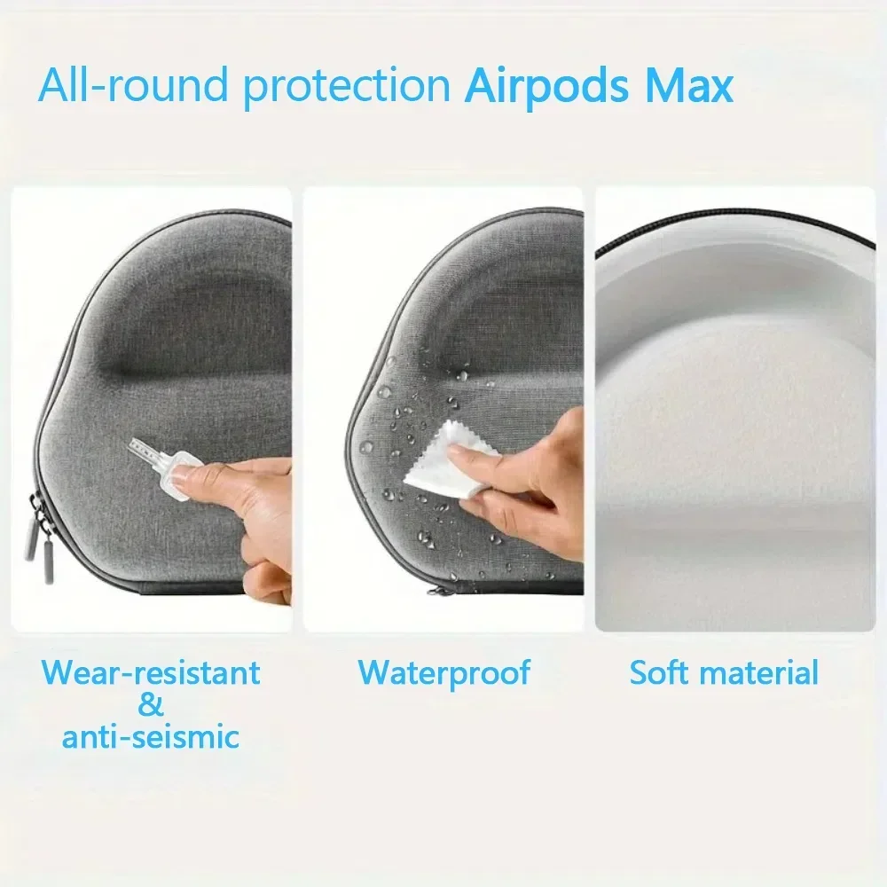 حقيبة تخزين لسماعات الرأس اللاسلكية Airpods Max تغطي حافظة واقية مقاومة للماء لسماعات Apple AirPods Max