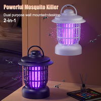 Kills Electric Mosquito Lamp Portable UV Anti Mosquito Lamp 2 in 1 USB Rechargeable Mute Fly Trap Pest Control for Camping Home