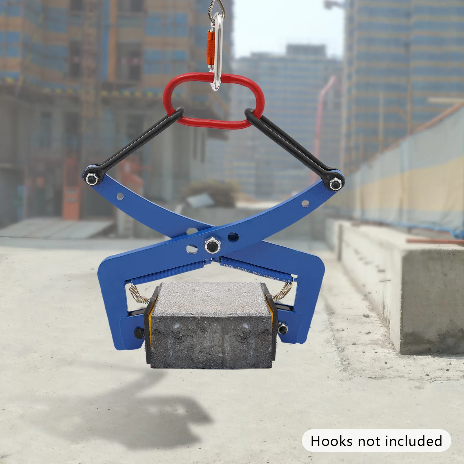 

Захват для подъема камня 661 фунтов, стальной зажим Q235, размер отверстия 10-30 см, для строительных площадок, заводов, горнодобывающей промышленности