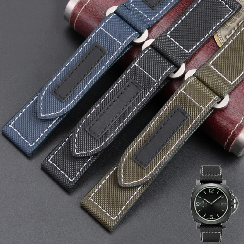 

Нейлоновый ремешок для часов 24 мм 26 мм для Panerai PAM01118/01661/441, ремешок для часов из углеродного волокна, большой размер, аксессуары для браслетов