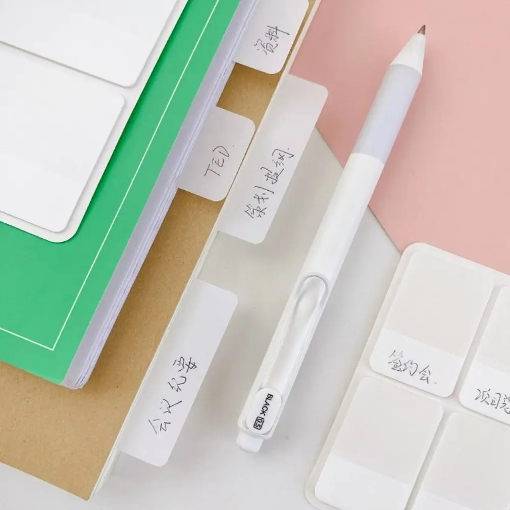 Self Adhesive Planning White Sticky Notes Bookmark To Do List Index Tabs Stickers Label Keypoints Marker Index Memo Pads Office