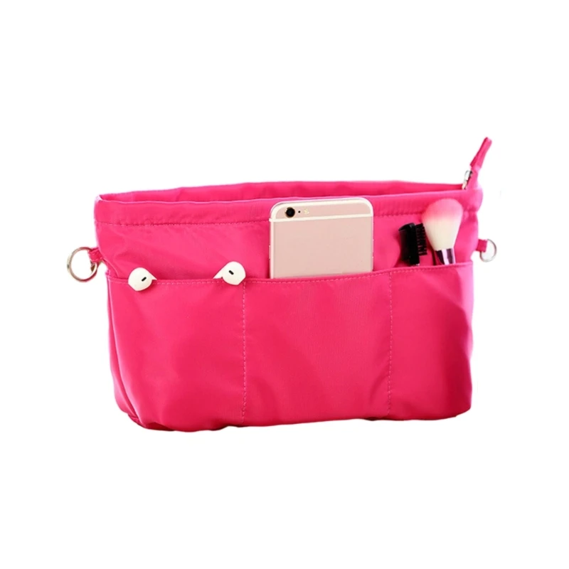 Compact & Practical Handbag Nylon Storage Convenient Handbag Multi-pockets Perfect for Trips Studying & Working