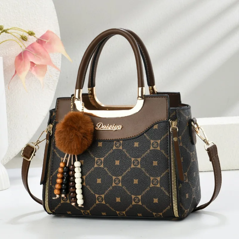 

Large Capacity Women's Tote Bag Unique Design Print Surface Handbag Shoulder Bag Simple Quality PU Material Trendy Womens Bag