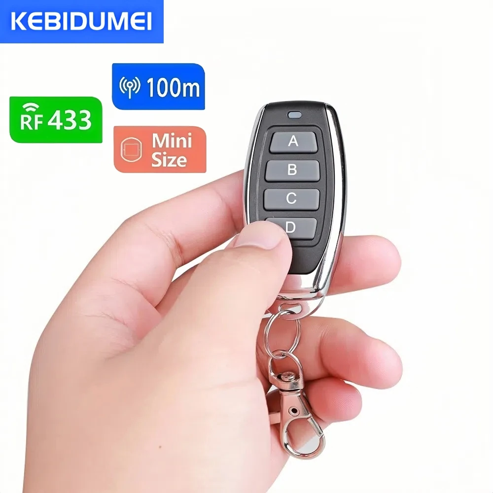 433Mhz Garage Door Copy Remote Control Cloning Code 4 Keys RF Transmitter Wireless Controller 433.92mhz For Gate Duplicator