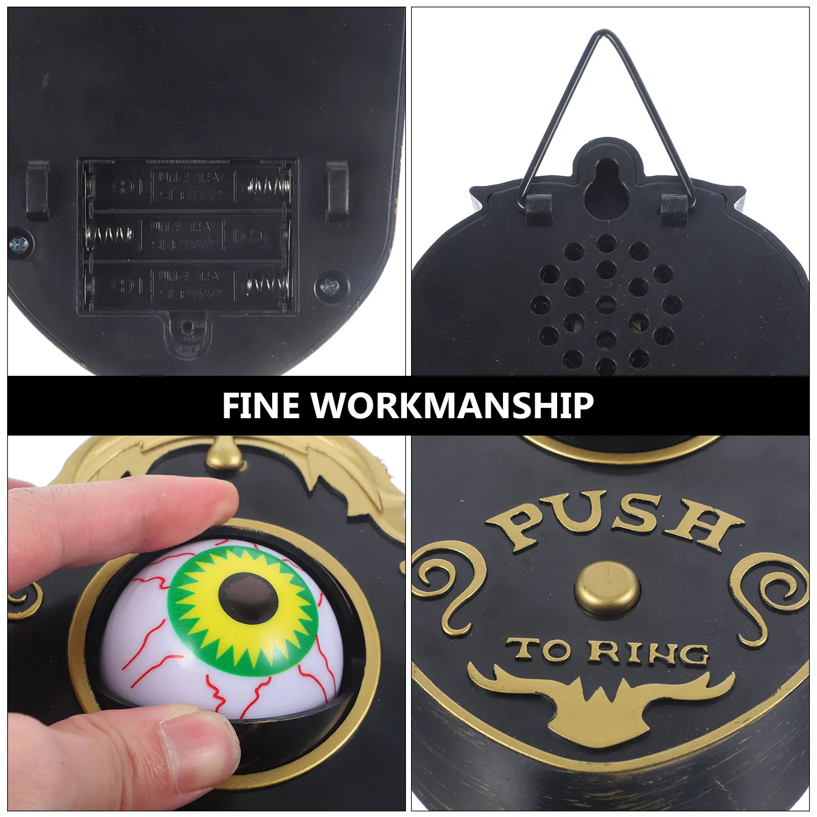 One Doorbell Eyeball Halloween Creepy Decorations Scary Sounds Lighting Effects Premium Material Durability Long