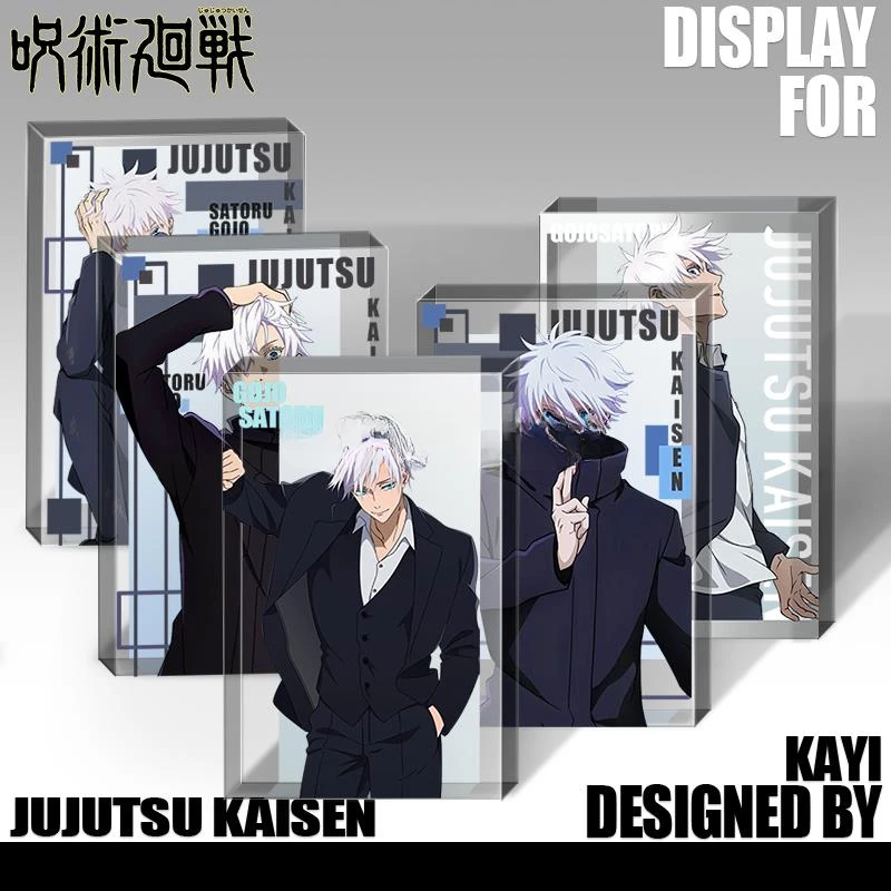 Jujutsu Kaisen Satoru Gojo Cosplay Desktop Ornament Standing Sign Table Decoration Cartoon Anime  Acrylic Card Brick Cute Game