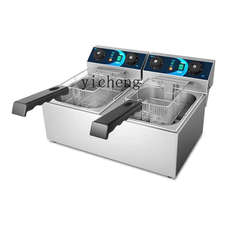 

Electric Fryer Single and Double Cylinder Capacity Commercial Deep Frying Pan French Fries Fryer