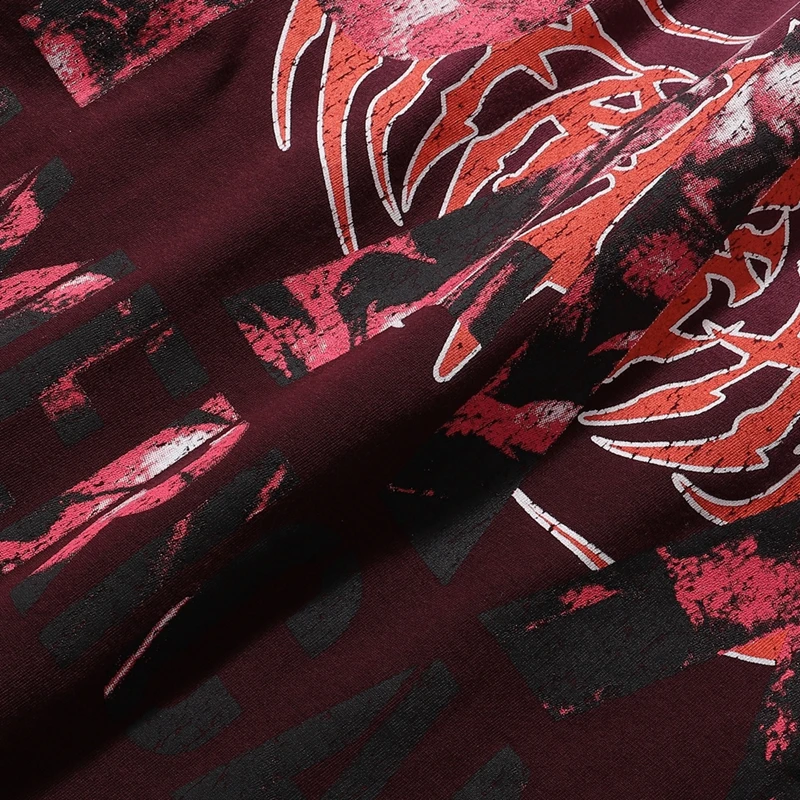 Vintage Washed Pink Angel Print Strass T-Shirt Herren Oversized Streetwear Y2K Gothic Grunge Rundhals Lässiges Grafik-T-Shirt – Detail 10